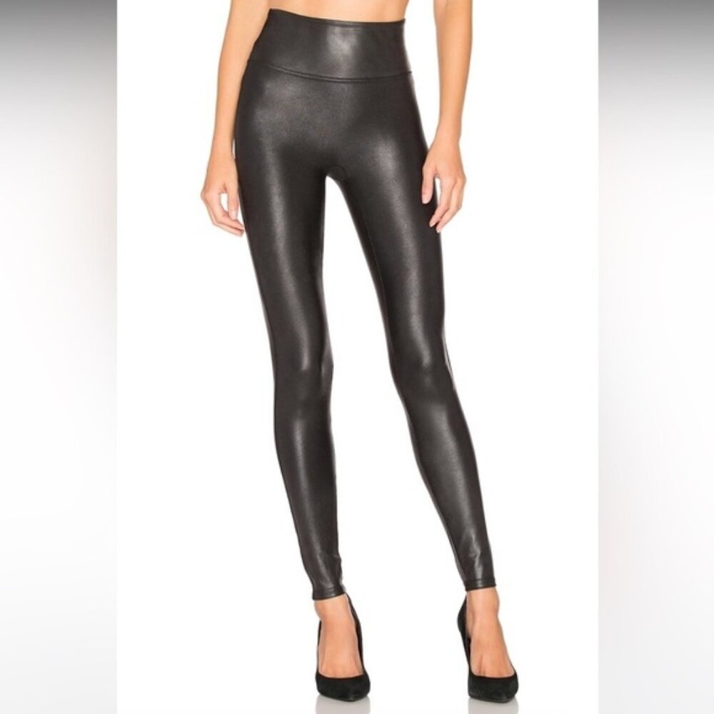 Spanx Faux Leather Leggings in Black Small
